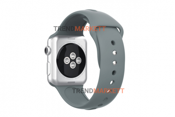 Ремешок для часов силиконовый серый Apple Watch 38/40 mm