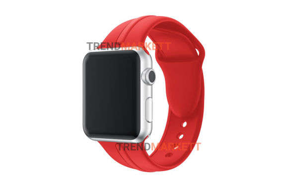 Ремешок для часов силиконовый красный Apple Watch 38/40 mm