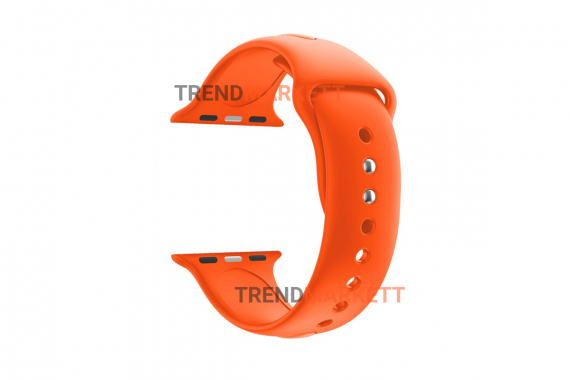 Ремешок для часов силиконовый оранжевый Apple Watch 42/44 mm