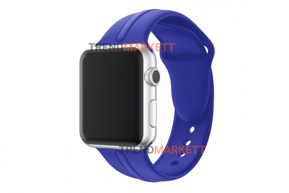Ремешок для часов силиконовый синий Apple Watch 42/44 mm
