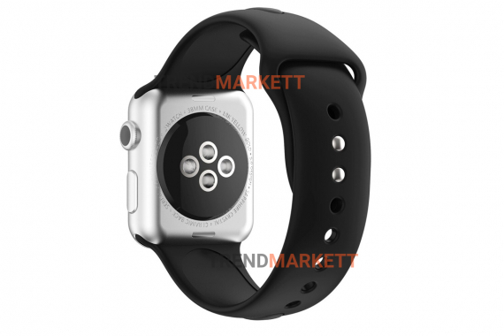 Ремешок для часов силиконовый черный Apple Watch 38/40 mm