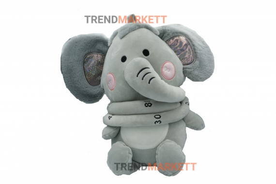 Мягкая игрушка-ростомер «Серый слон»