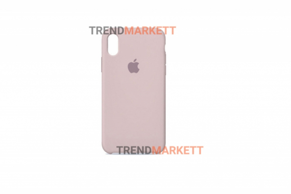 Силиконовый чехол (Silicon case) для iPhone XS MAX Пудра