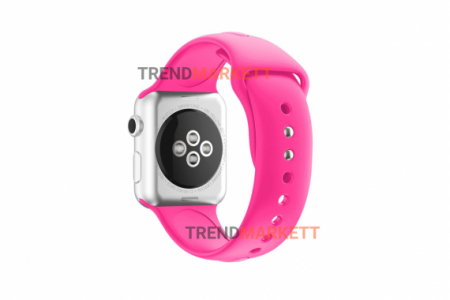 Ремешок для часов силиконовый розовый Apple Watch 42/44 mm