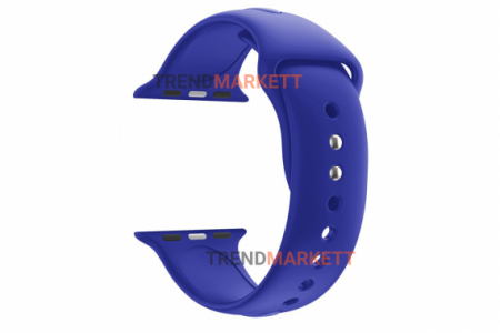 Ремешок для часов силиконовый синий Apple Watch 38/40 mm