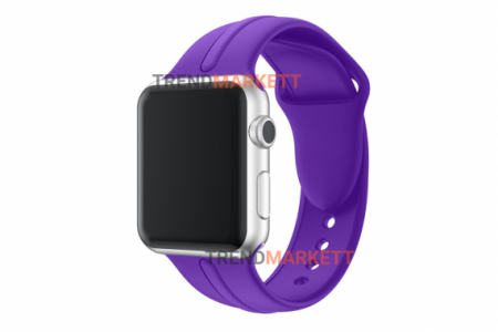 Ремешок для часов силиконовый фиолетовый Apple Watch 42/44 mm