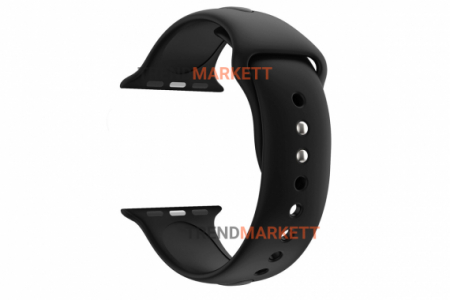 Ремешок для часов силиконовый черный Apple Watch 38/40 mm