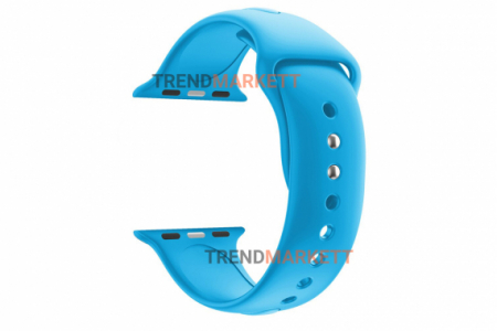 Ремешок для часов силиконовый голубой Apple Watch 38/40 mm